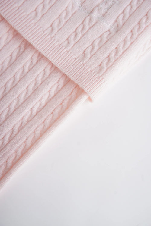 Colette Cable Knit Fold‑Over Pants - Angel Ruche