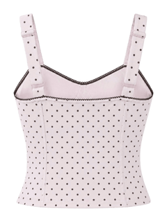Whimsy Doll Cotton Active Top(Brown Polka)
