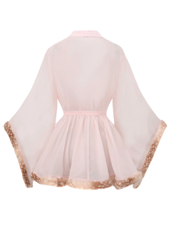Bambi Princess Fur Chiffon Robe (Pink) - Angel Ruche