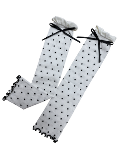 Polka Dot Leg Warmer (White)