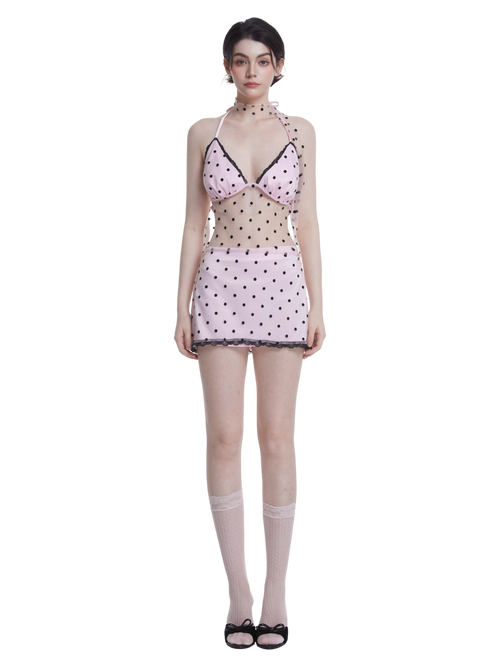 Dottie Polka Dot Mesh Skirt