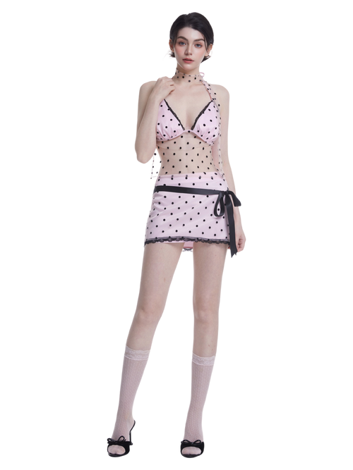 Dottie Polka Dot Mesh Skirt