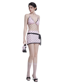 Dottie Polka Dot Mesh Skirt