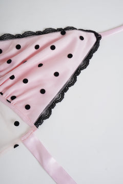 Dottie Polka Dot Mesh Halter Top