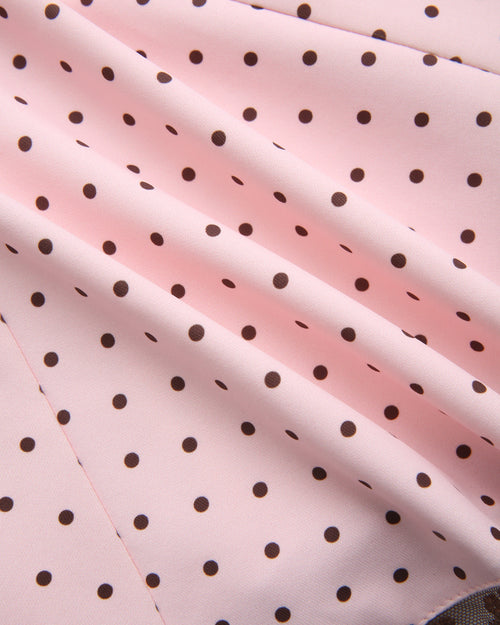 Dolly Polka Dot Dress+ Petticoat (Pink Mocha)