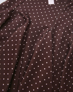 Dolly Polka Dot Dress+ Petticoat (Chocolate)