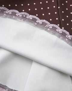 Dolly Polka Dot Dress+ Petticoat (Chocolate)