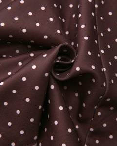 Dolly Polka Dot Dress+ Petticoat (Chocolate)