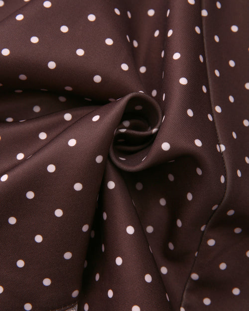 Dolly Polka Dot Dress+ Petticoat (Chocolate)
