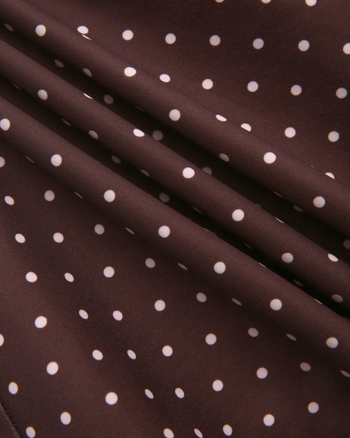 Dolly Polka Dot Dress+ Petticoat (Chocolate)