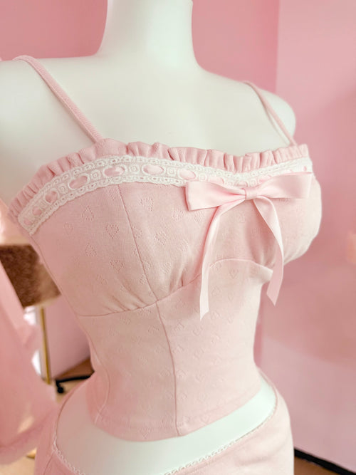 Sweetheart Cotton Pointelle Top