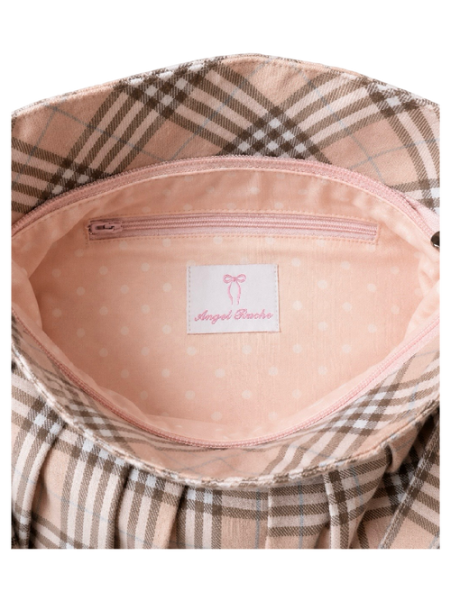 Girly Plaid Pleated Bag