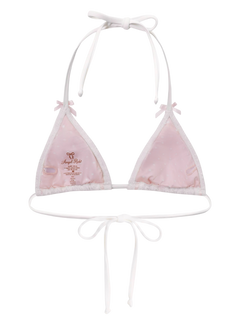 Coquette Cotton Eyelet Bikini Top (White)