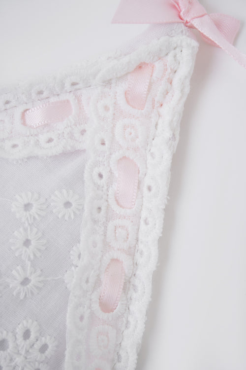 Coquette Cotton Eyelet Bikini Top (White)