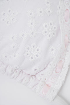 Coquette Cotton Eyelet Bikini Top (White)