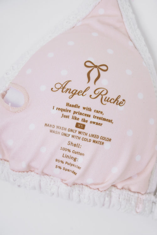 Coquette Cotton Eyelet Bikini Top (White)