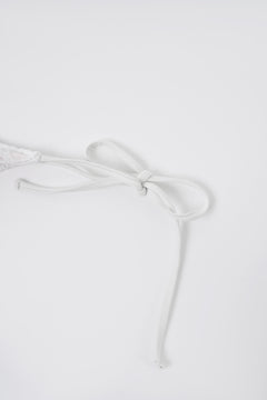 Coquette Cotton Eyelet Bikini Bottom (White)