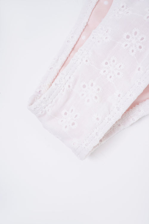 Coquette Cotton Eyelet Bikini Bottom (White)