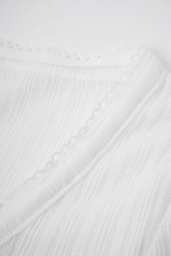 Coquette Frilly Cotton Shell Cardigan(White)