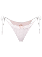 Coquette Cotton Eyelet Bikini Bottom (White) - Angel Ruche