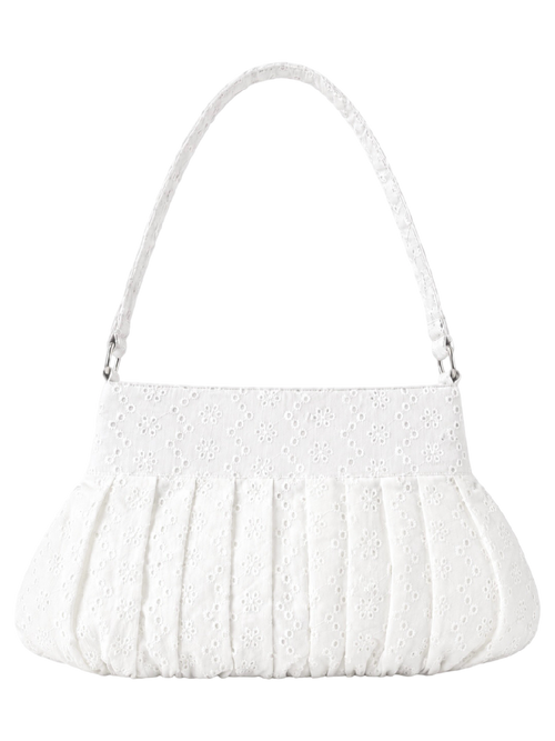 Coquette Cotton Eyelet Bag(White)