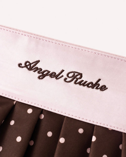 Dolly Polka Dot Bag (Chocolate) - side view - Angel Ruche