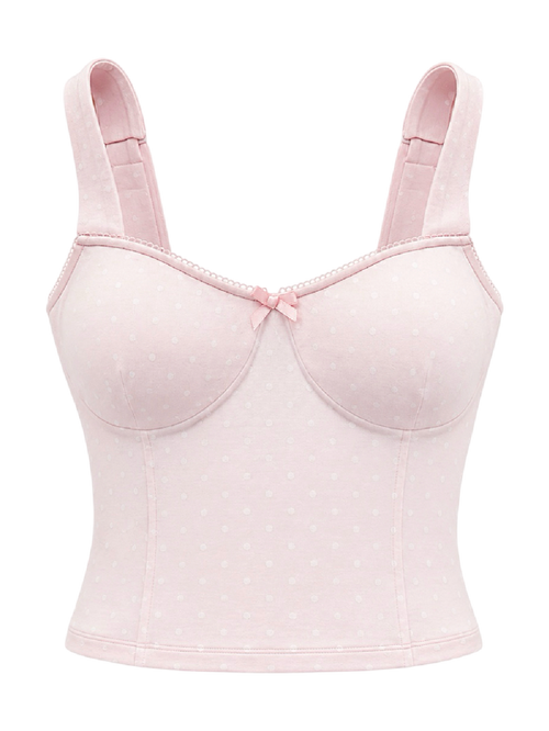 Whimsy Doll Cotton Polka Active Top