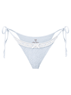 Coquette Cotton Eyelet Bikini Bottom (Blue)
