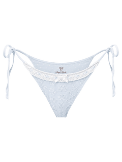 Coquette Cotton Eyelet Bikini Bottom (Baby Blue)