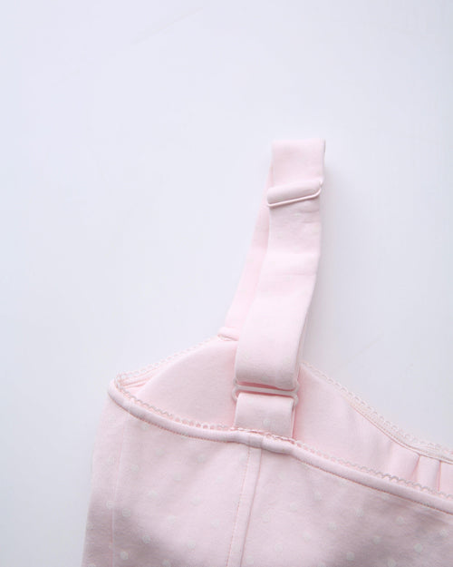 Whimsy Doll Cotton Polka Active Top(White Polka)