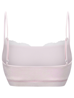 Whimsy Doll Cotton Polka Active Bralette(Pink)