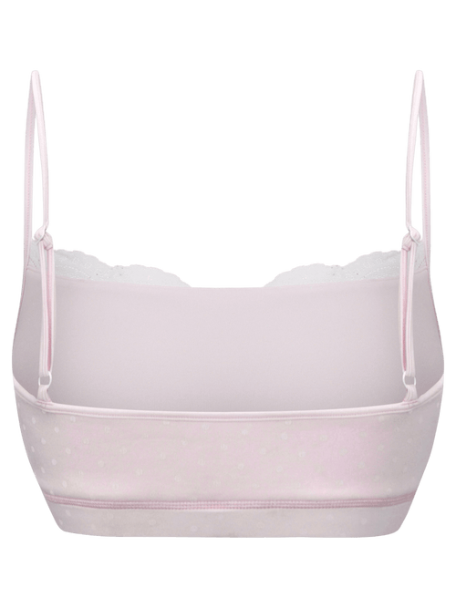 Whimsy Doll Cotton Polka Active Bralette(Pink)