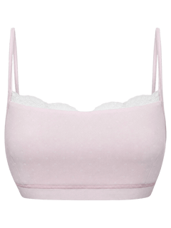 Whimsy Doll Cotton Polka Active Bralette(Pink)
