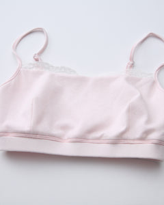 Whimsy Doll Cotton Polka Active Bralette(Pink)