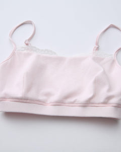 Whimsy Doll Cotton Polka Active Bralette(Pink)