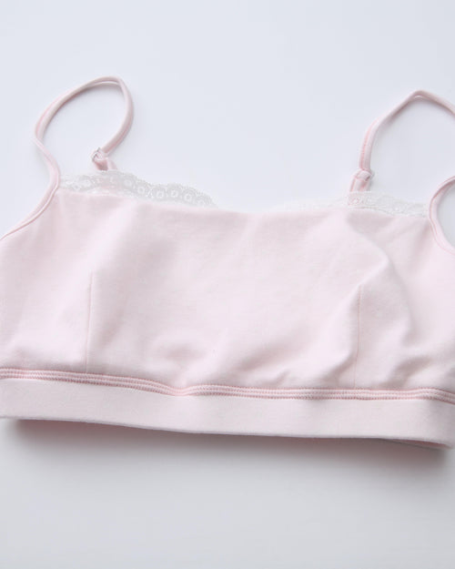 Whimsy Doll Cotton Polka Active Bralette(Pink)