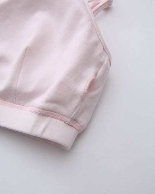 Whimsy Doll Cotton Polka Active Bralette(Pink)