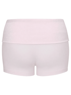 Whimsy Doll Cotton Polka Active Fold Over Shorts(Pink)