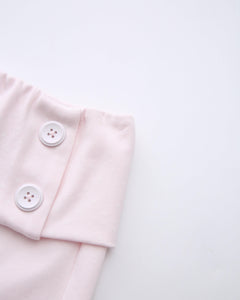 Whimsy Doll Cotton Polka Active Fold Over Shorts(Pink)