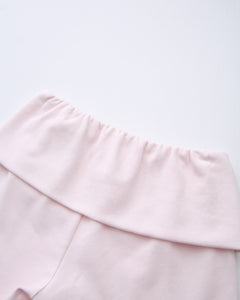 Whimsy Doll Cotton Polka Active Fold Over Shorts(Pink)