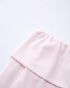 Whimsy Doll Cotton Polka Active Fold Over Shorts(Pink)