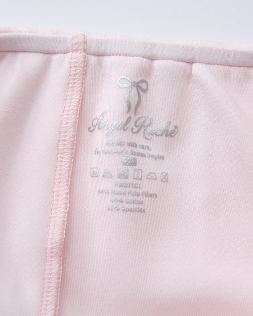 Whimsy Doll Cotton Polka Active Fold Over Shorts(Pink)