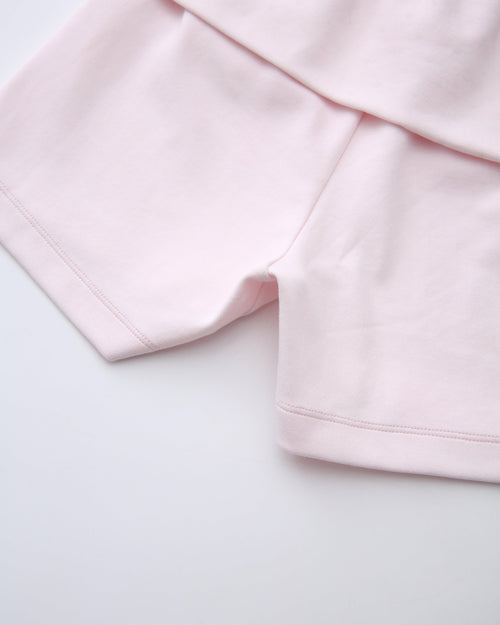 Whimsy Doll Cotton Polka Active Fold Over Shorts(Pink)