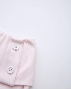 Whimsy Doll Cotton Polka Active Fold Over Capri Pants(Pink)