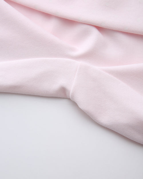 Whimsy Doll Cotton Polka Active Fold Over Capri Pants(Pink)