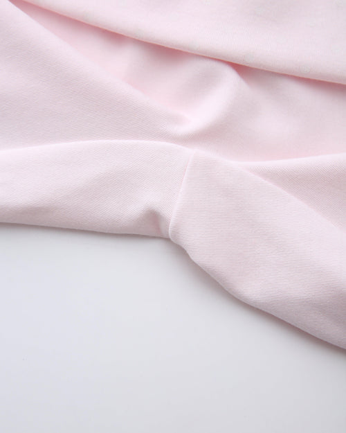 Whimsy Doll Cotton Polka Active Fold Over Capri Pants(Pink)
