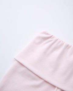 Whimsy Doll Cotton Polka Active Fold Over Capri Pants(Pink)