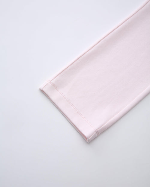 Whimsy Doll Cotton Polka Active Fold Over Capri Pants(Pink)