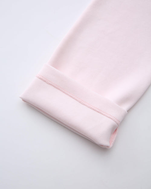 Whimsy Doll Cotton Polka Active Fold Over Capri Pants(Pink)