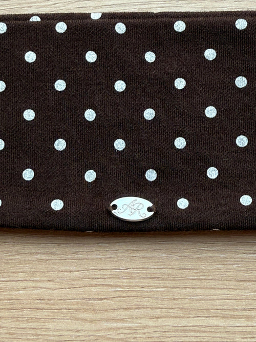 Whimsy Doll Cotton Polka Active Headband(Brown)
